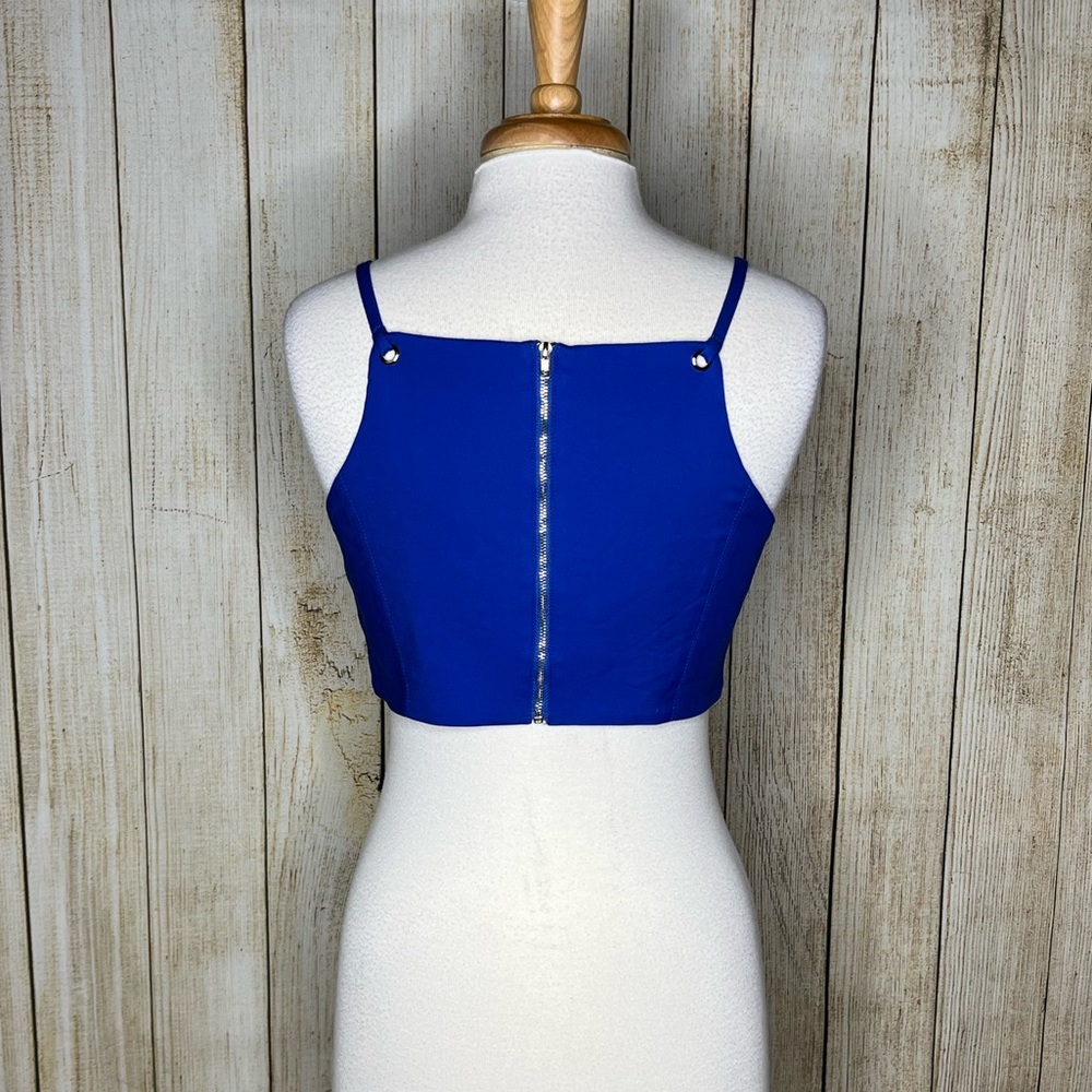 Superdown Blue Crop Top Large Revolve - image 2